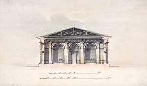 Cross-Section View of the Riding Stables at Tsarskoye Selo, 1792 by Giacomo Antonio Domenico Quarenghi